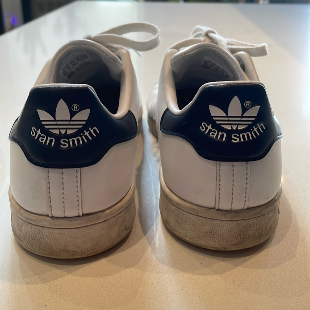 Adidas Stan Smiths Tennis Shoes, Navy/White, Size 8.5